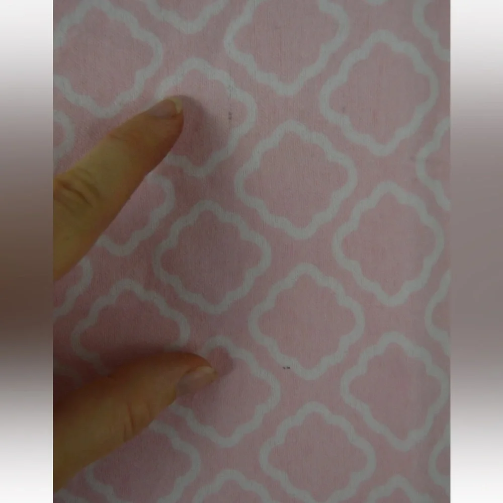 Bananafish Studio Pink White Geometric Print Baby Receiving Blanket Flannel
